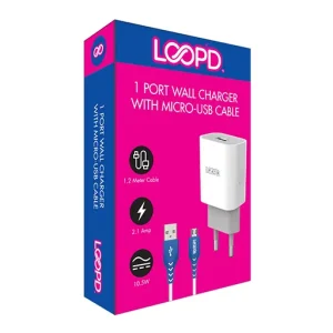 Loopd Wall Charger with Micro-USB Cable